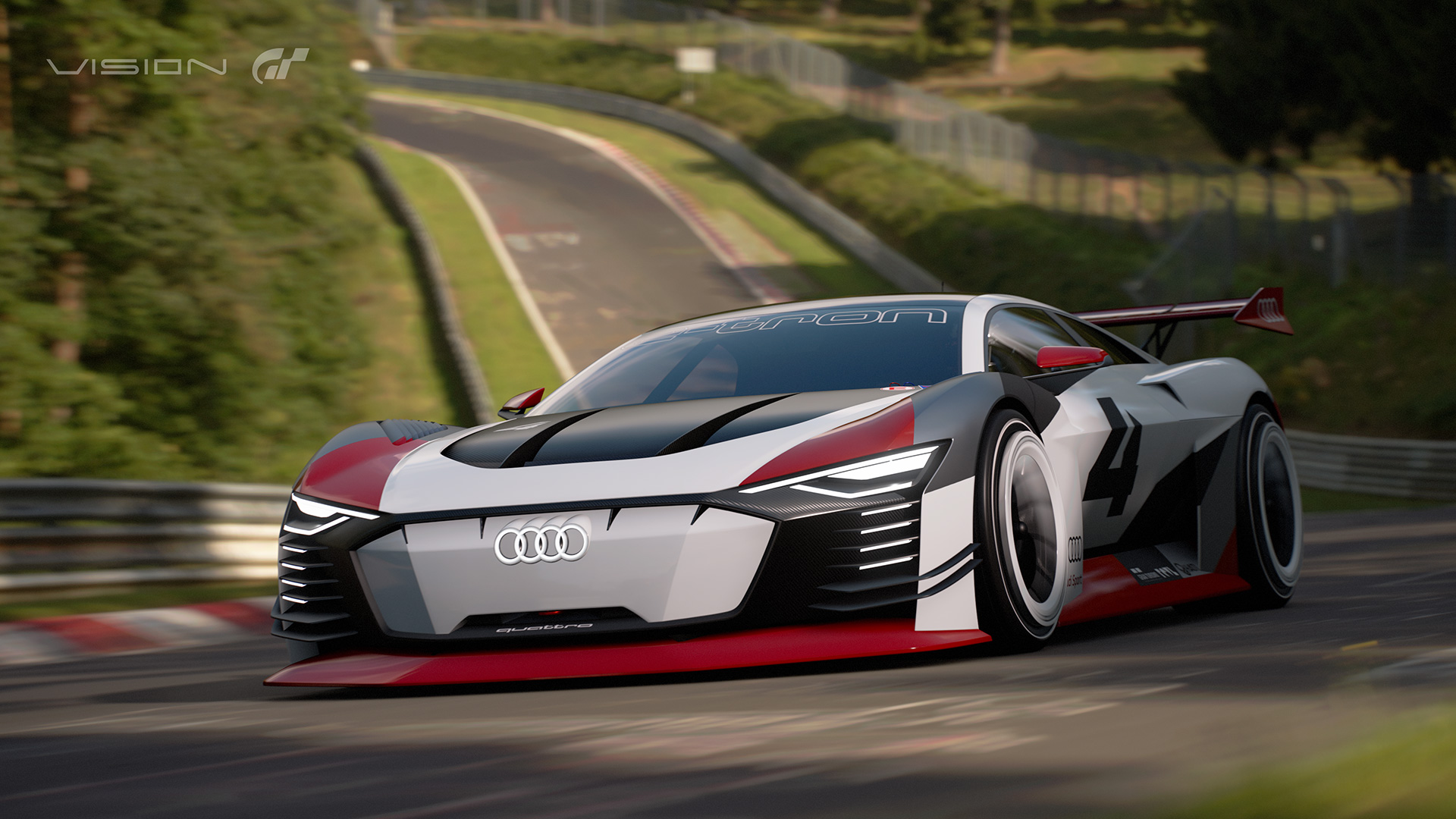 Audi Unveils All Electric E Tron Vision Gran Turismo Track Car Concept Team Vvv